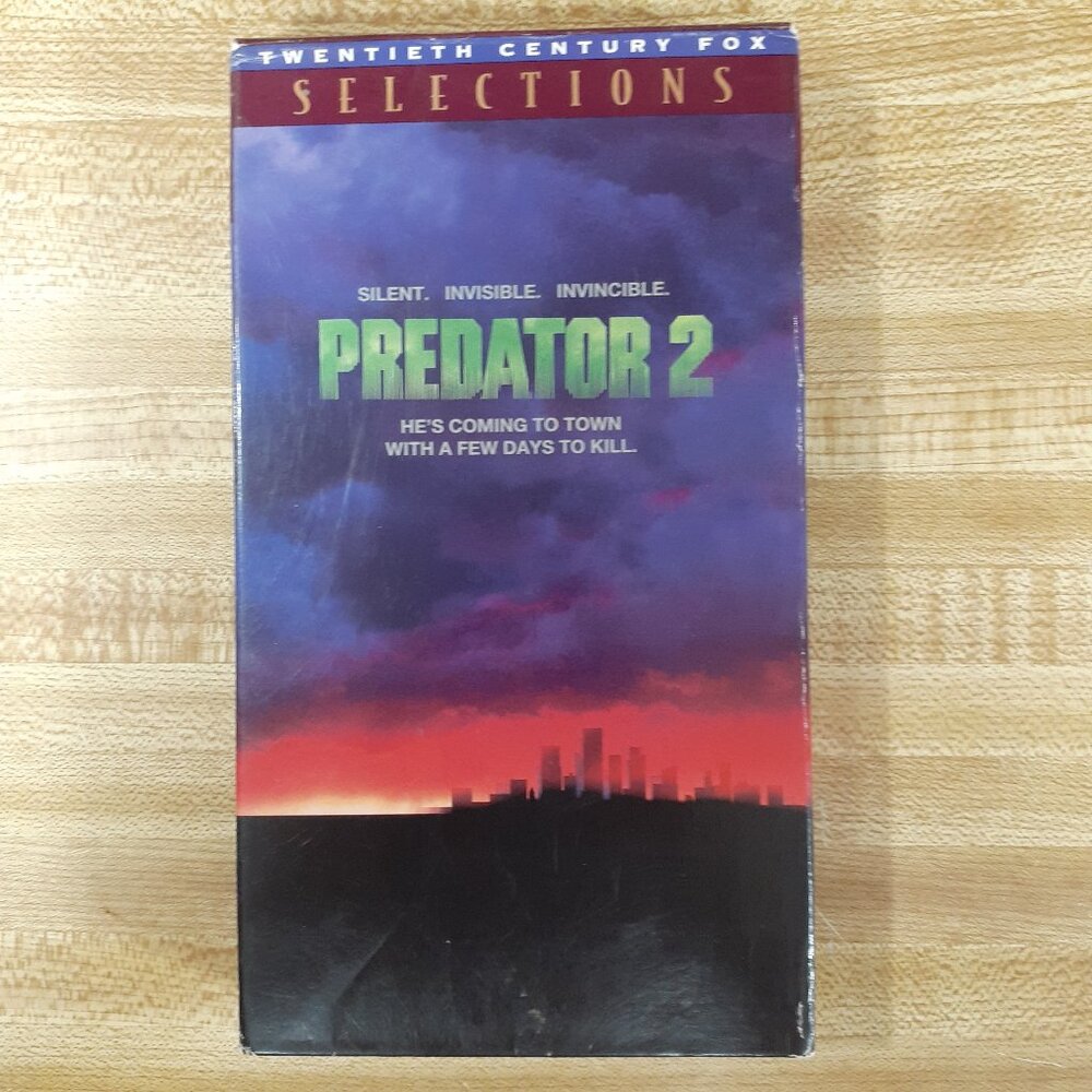 Predator 2 VHS 1991 Sci-Fi Action Horror Alien Danny Glover Gary Busey Cult Fox